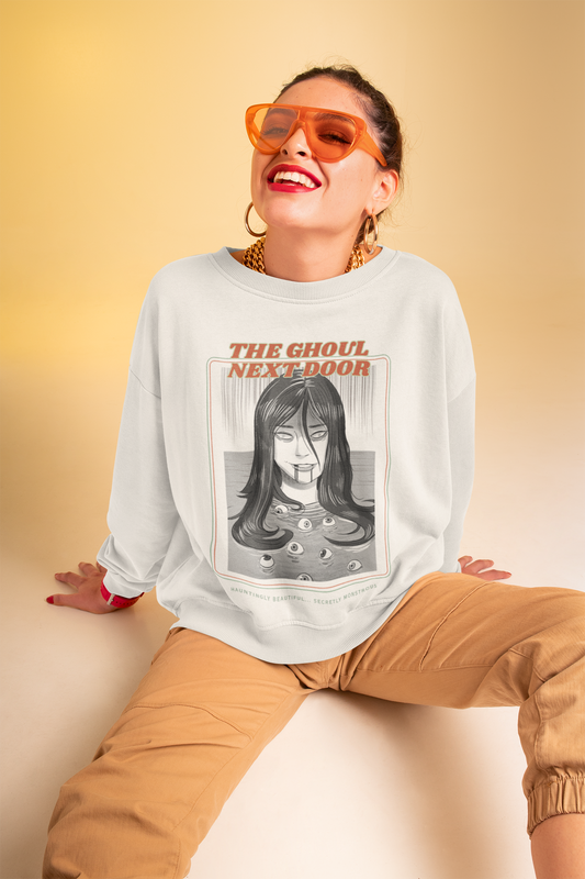 Crewneck Sweatshirt 'the Ghoul next door' - cute comfy alternative look