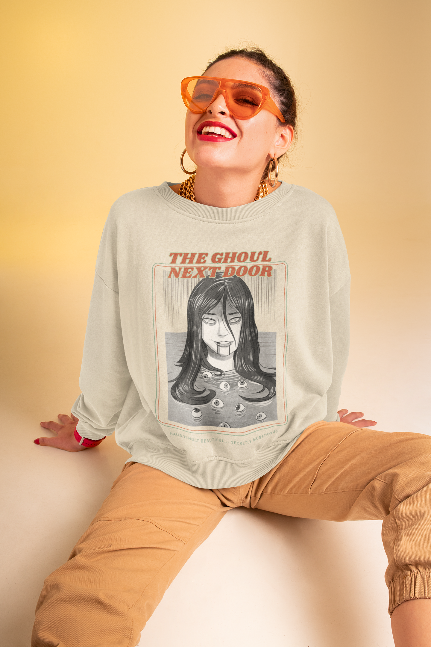 Crewneck Sweatshirt 'the Ghoul next door' - cute comfy alternative look