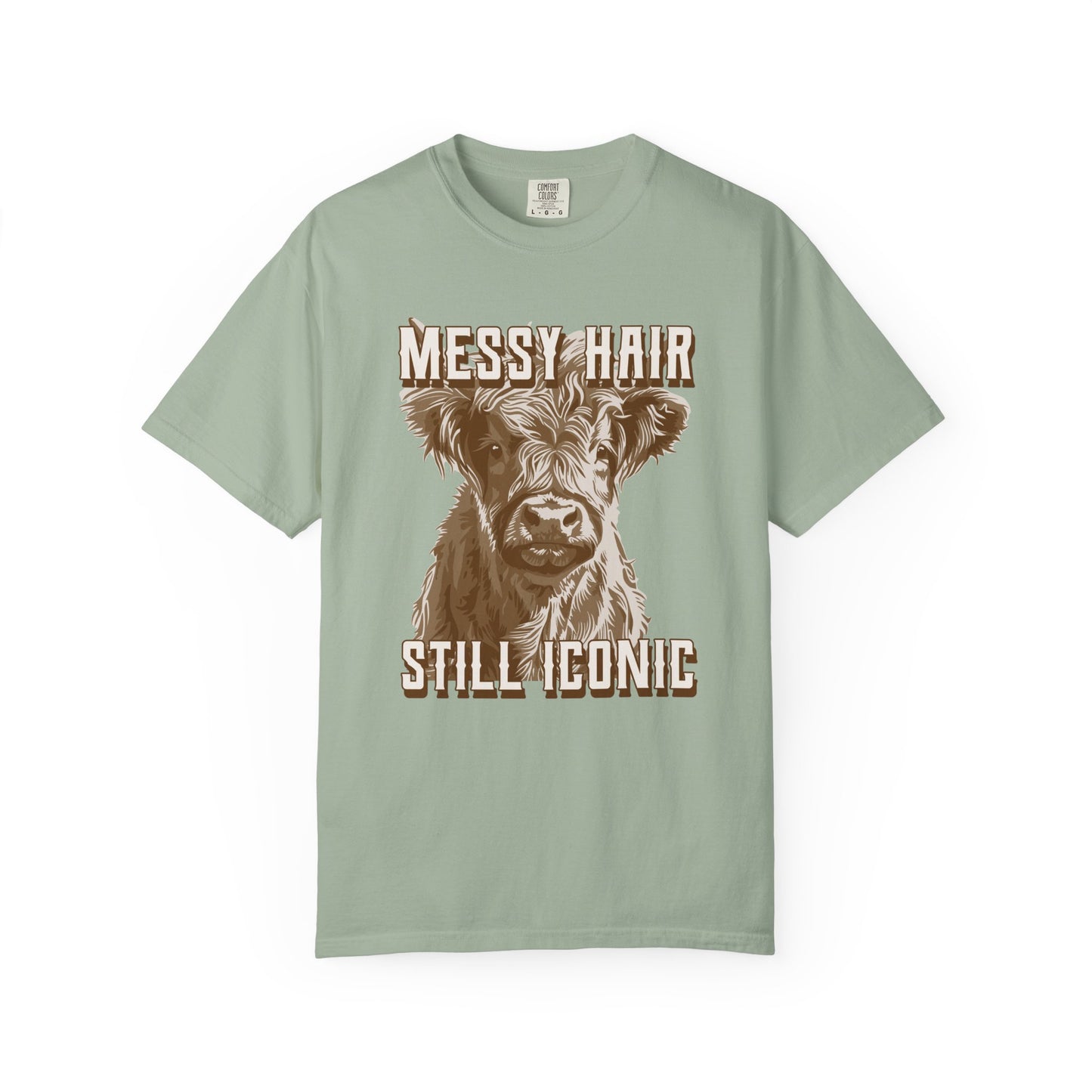 Messy Hair Still Iconic Funny Graphic T-Shirt Rodeo Outfit Lazy Wear Oversized Top