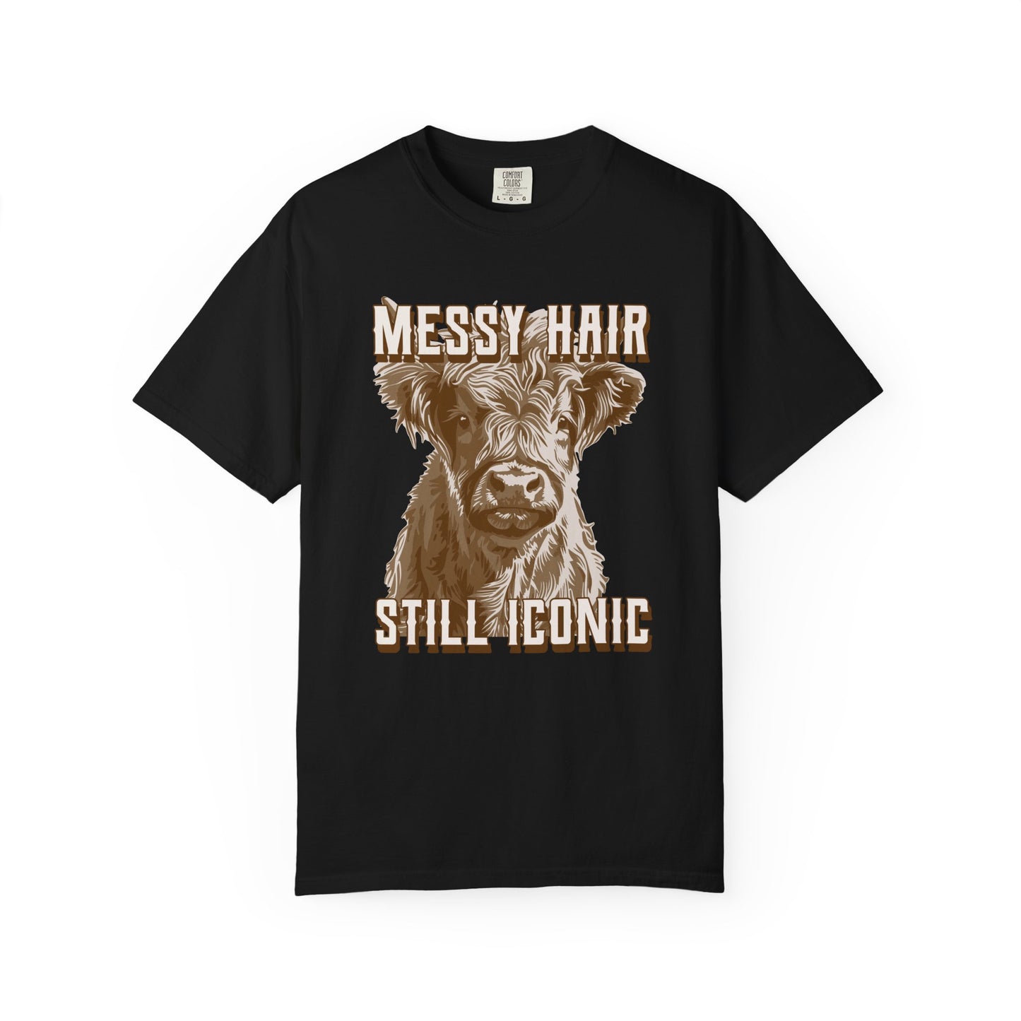 Messy Hair Still Iconic Funny Graphic T-Shirt Rodeo Outfit Lazy Wear Oversized Top