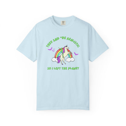 Fantasy Tshirt Aliens Unicorns and Bats Design Gifts for Believers