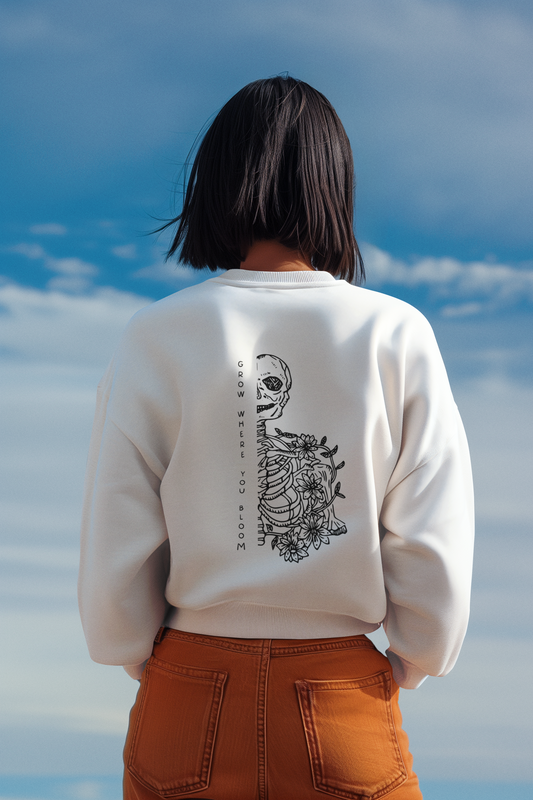Skeleton Grow Where You Bloom Sweatshirt
