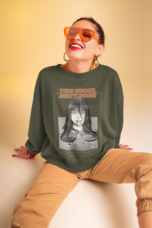 Crewneck Sweatshirt 'the Ghoul next door' - cute comfy alternative look