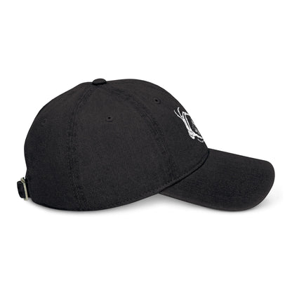 Denim Hat - Nature Skeleton Design