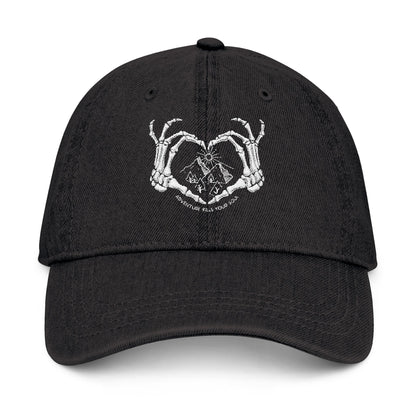 Denim Hat - Nature Skeleton Design