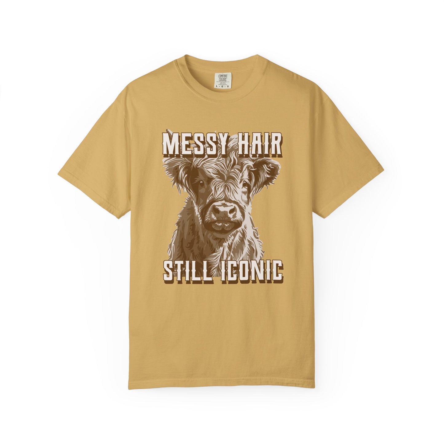 Messy Hair Still Iconic Funny Graphic T-Shirt Rodeo Outfit Lazy Wear Oversized Top