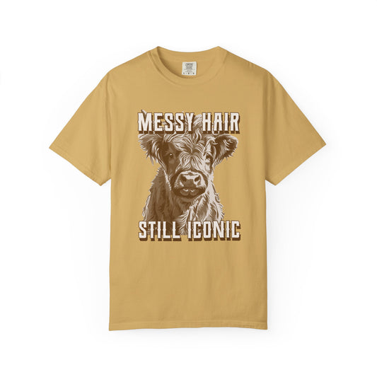 Messy Hair Still Iconic Funny Graphic T-Shirt Rodeo Outfit Lazy Wear Oversized Top