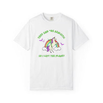 Fantasy Tshirt Aliens Unicorns and Bats Design Gifts for Believers
