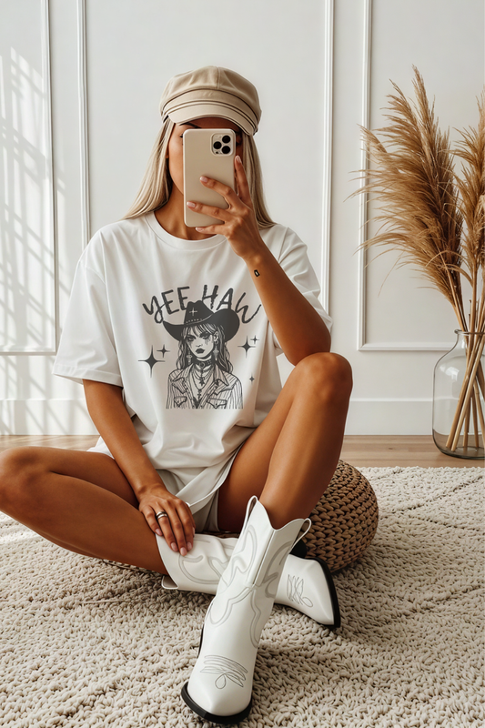 YEE-HAW Cowgirl TShirt Graphic Tee  Rodeo Outfit